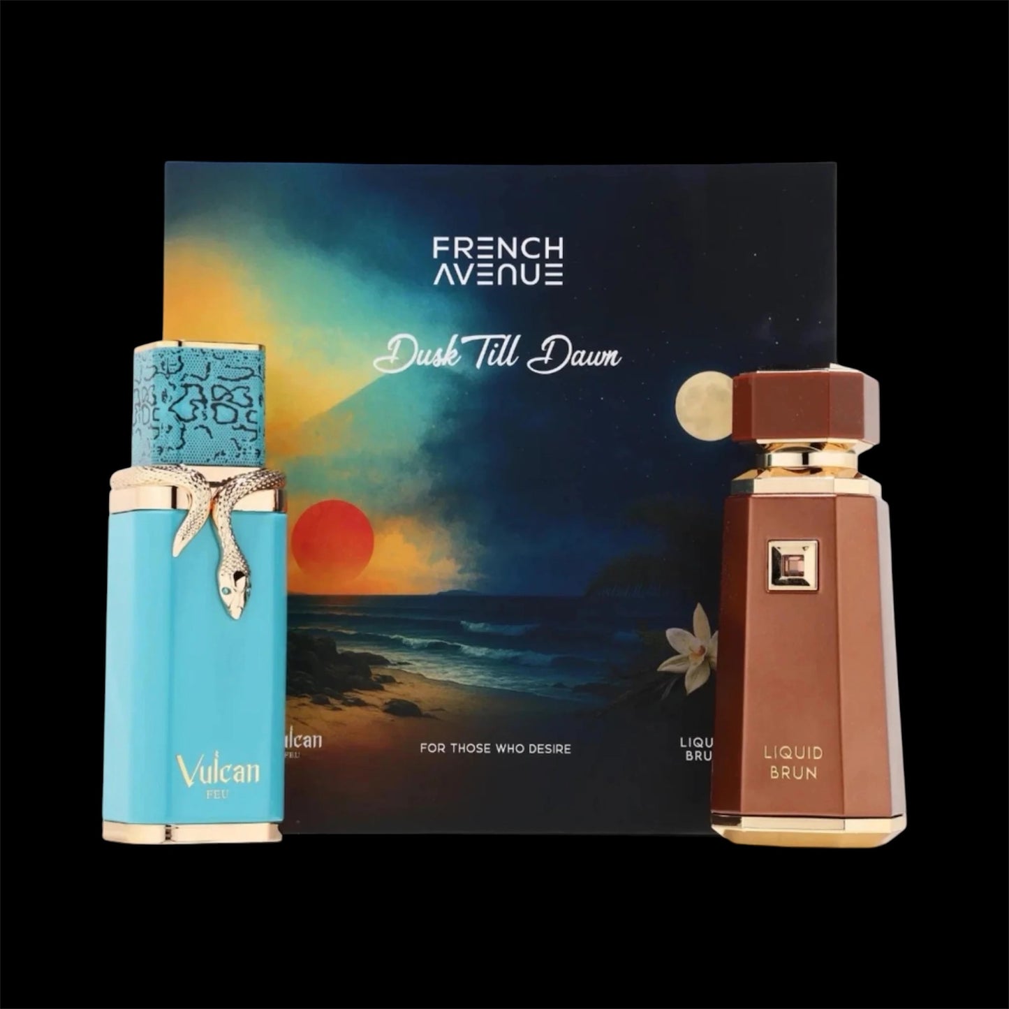 French Avenue Dusk Till Dawn Collection Set de Regalo LIQUID BRUN+ VULCAN FEU