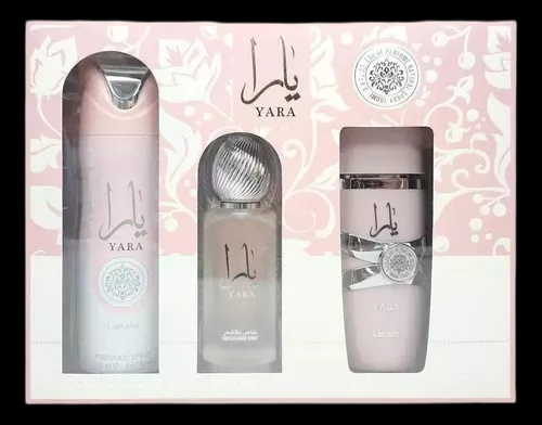 PACK YARA ROSA (Perfume Yara + Perfume capilar Yara + Desodorante Yara) Lattafa