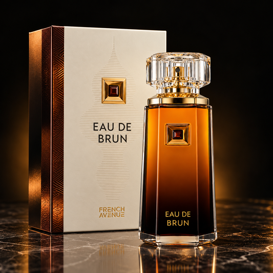 Eau de Brun de French Avenue con fondo negro